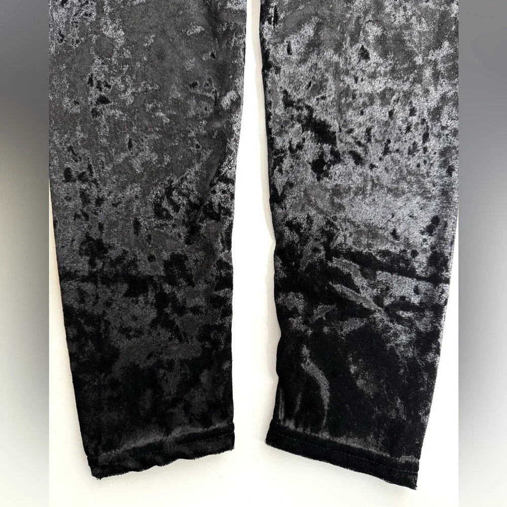 CAPELLI Black Crushed Velvet Leggings Elastic Waist Girls Size L NEW WITH TAG - Picture 4 of 13